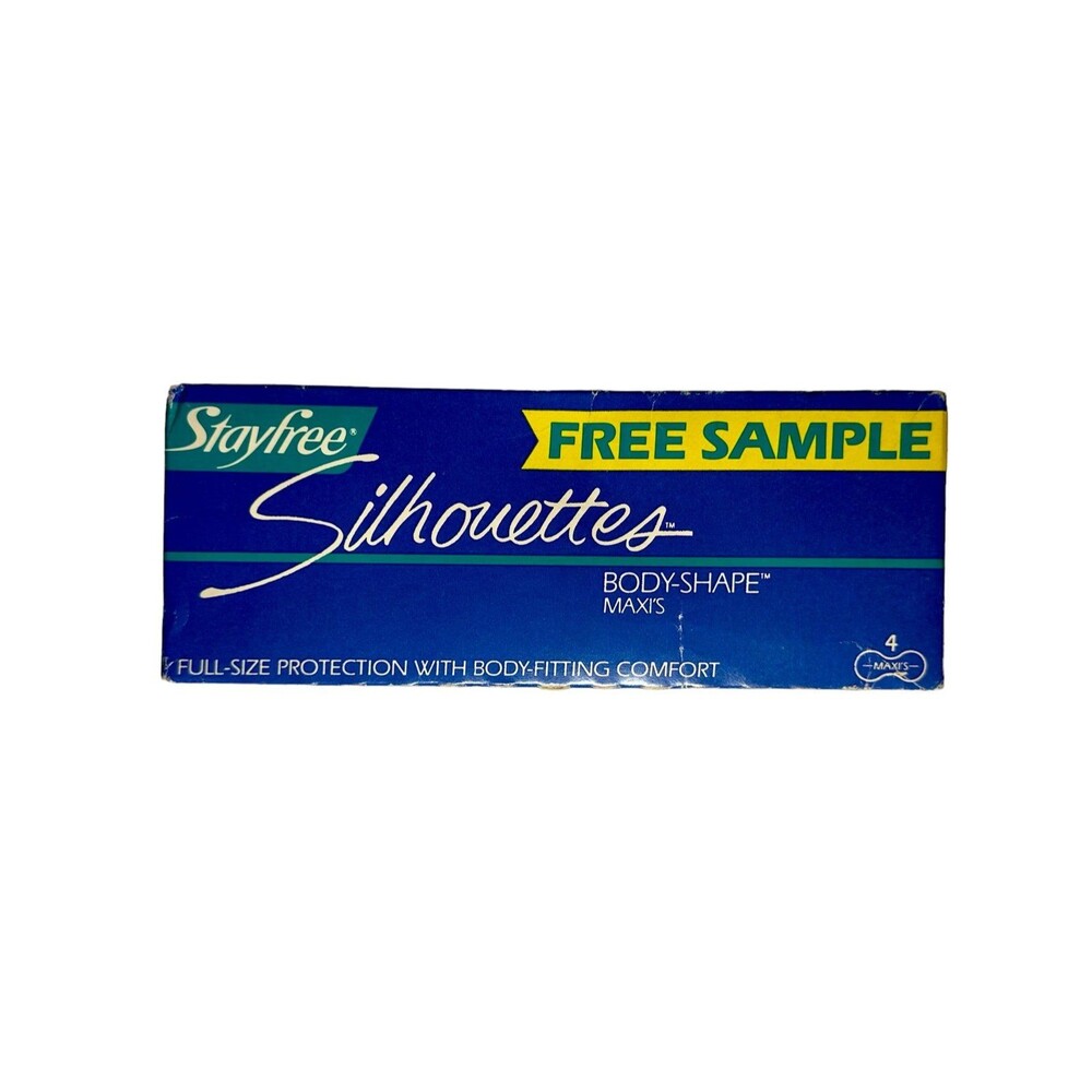 Vintage Stayfree Silhouettes Maxi Pads Promo Sample Box Feminine - New Old Stock